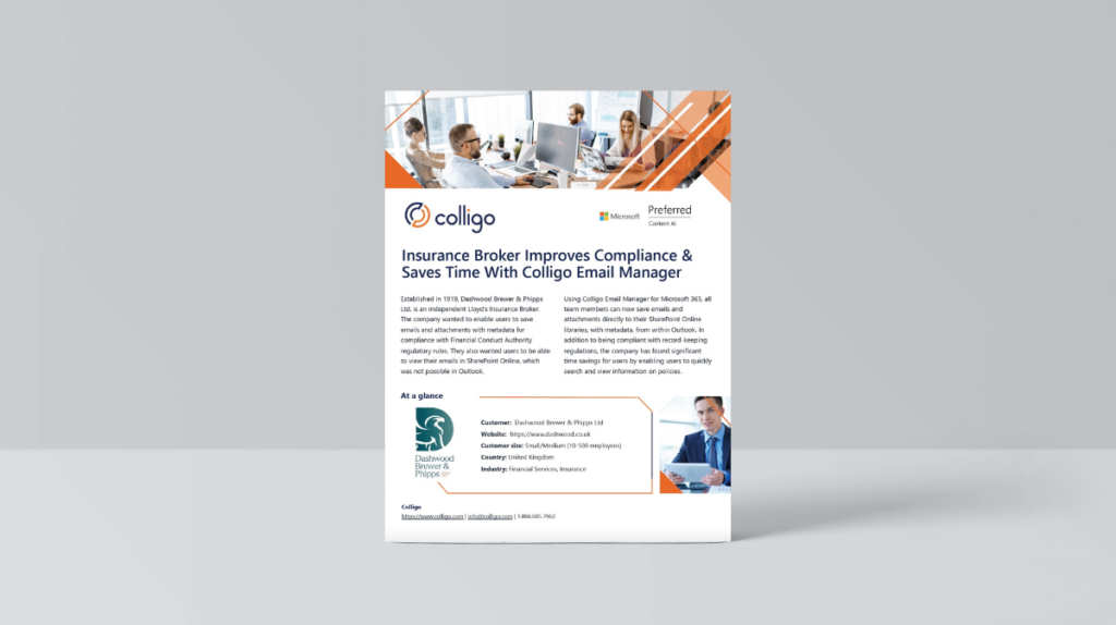 Dashwood Case Study, Colligo Email Manager - Image